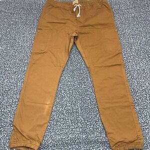 Roebuck & Co. Joggers Pants Men‎ Large Brown Pockets Outdoor Drawstring 38x32